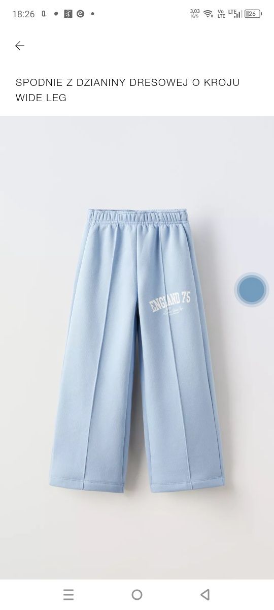 Dres firmy Zara dla dziewczynki