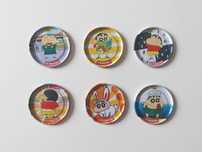 6 tazos metal SHINCHAN | lote Bollycao
