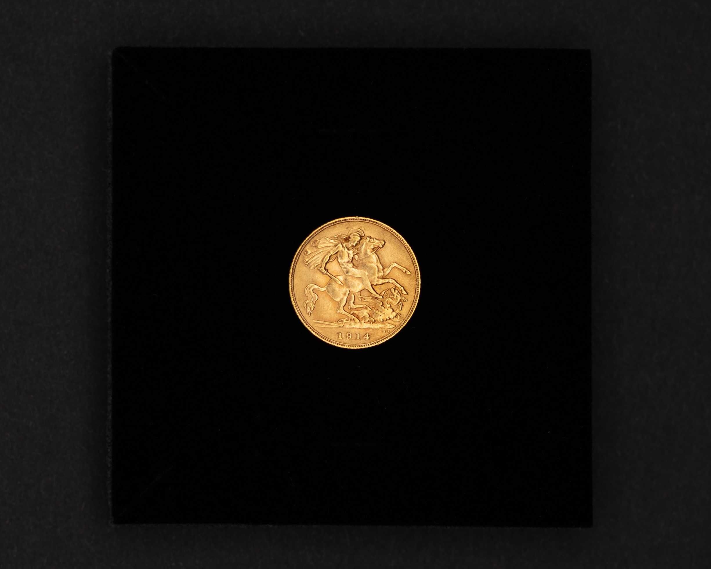Meia libra em ouro 22k Georgivs V 1914