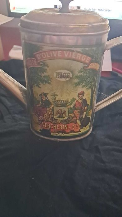 Lata Vintage Azeite - Vercherin & Cie (Nice, França) Década 1950/1960