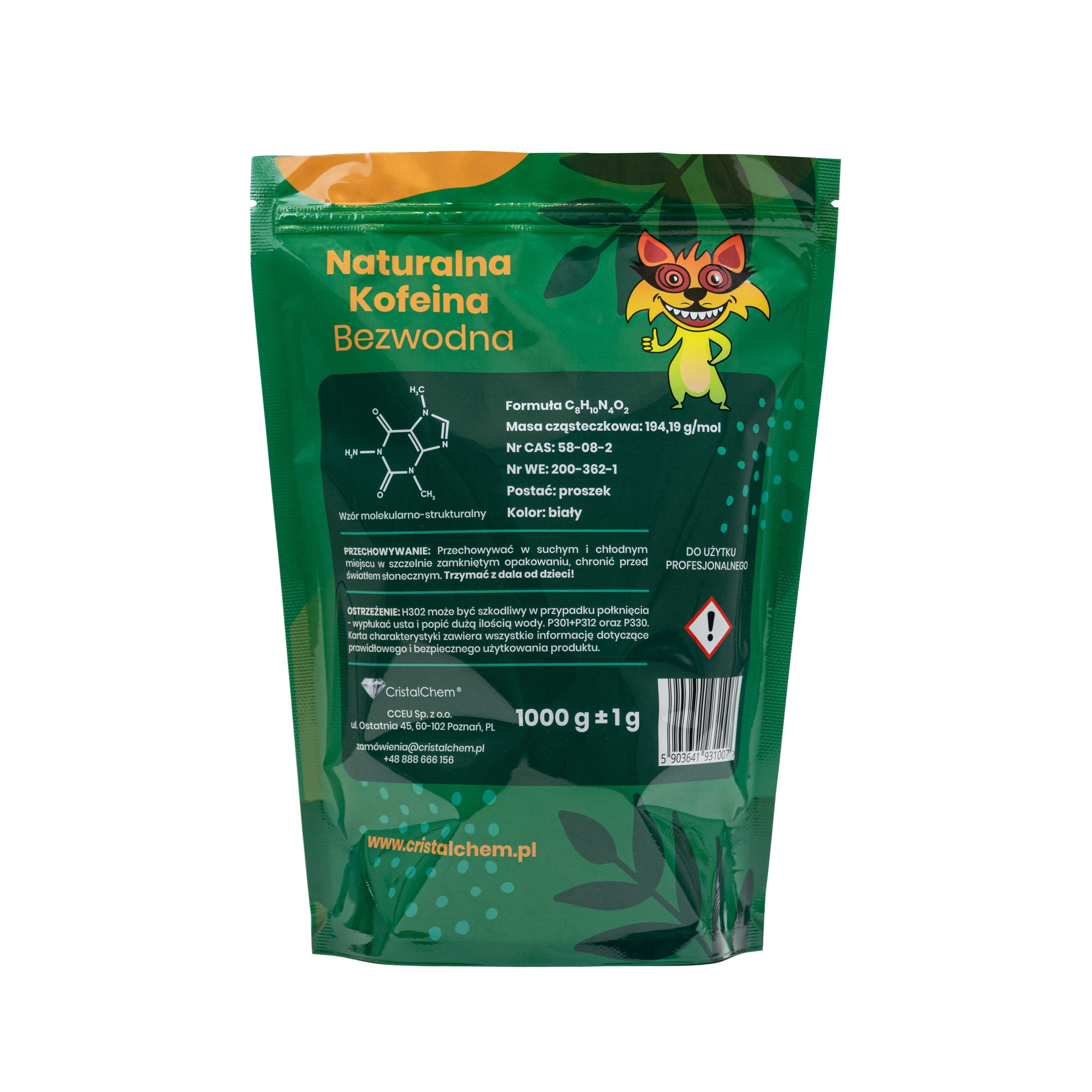 Kofeina Naturalna 3kg # Najczystszy rodzaj kofeiny # CristalChem®