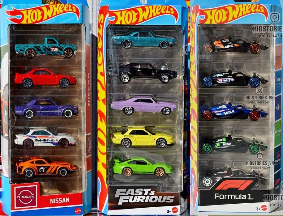 ‼️набір Hot Wheels 5 шт 5 pack F1 Nissan Fast and Furious 5шт машинки