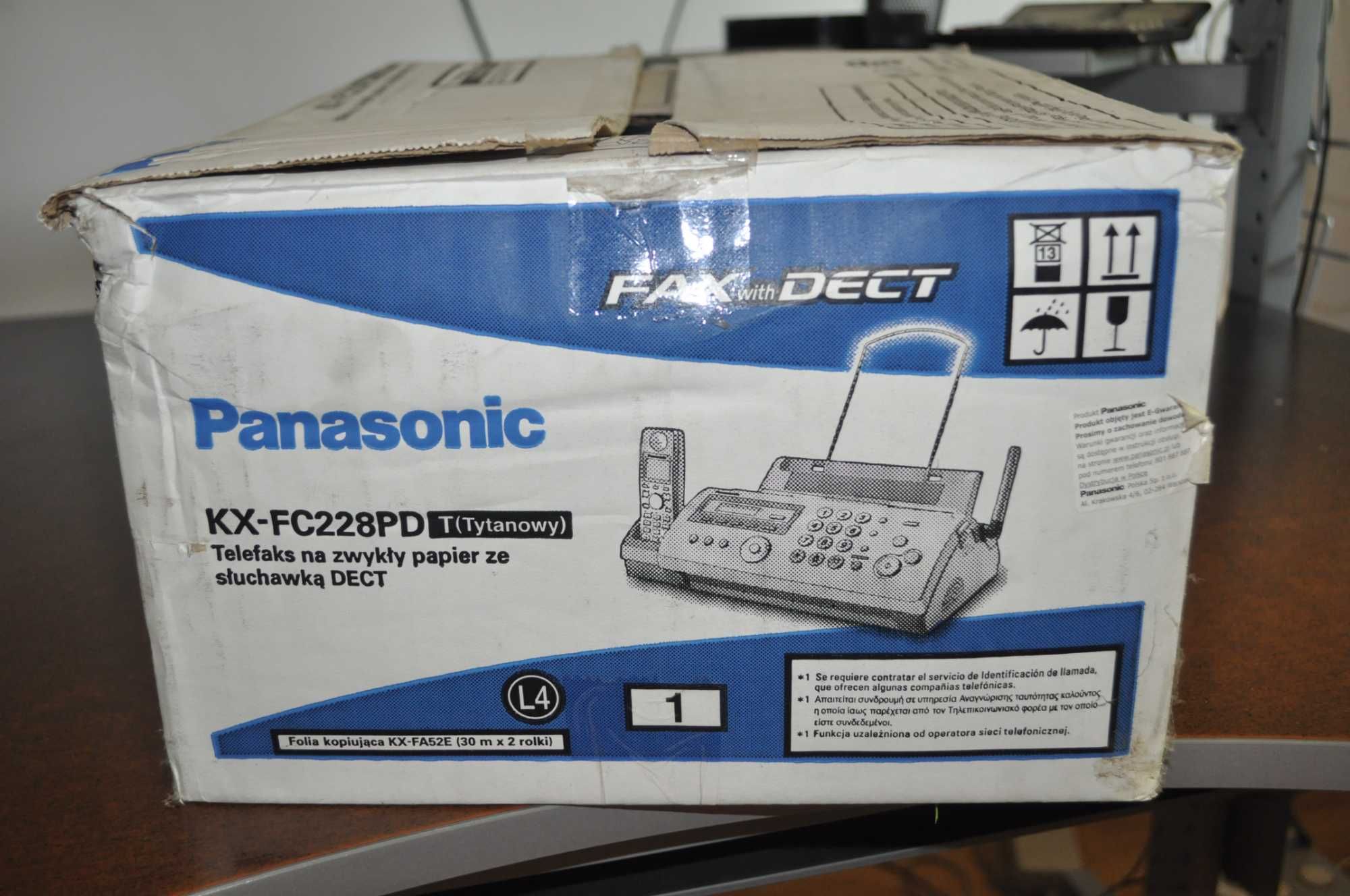 Telefon Fax biurowy PANASONIC KX-FC228 PD-T. bezprzewodowy .