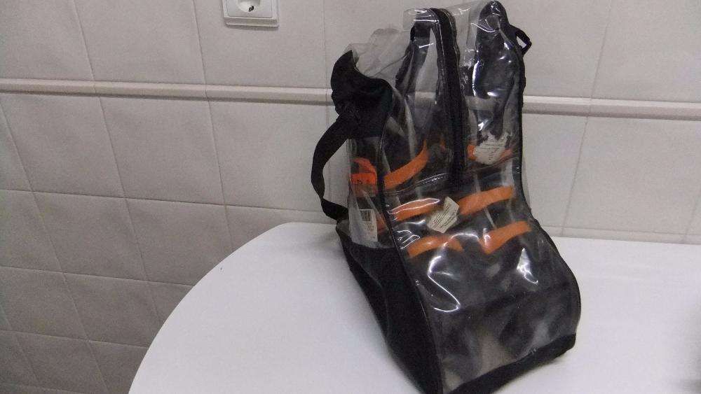 Patins em linha Skyder, nº 40, quase novos com bolsa para transporte.