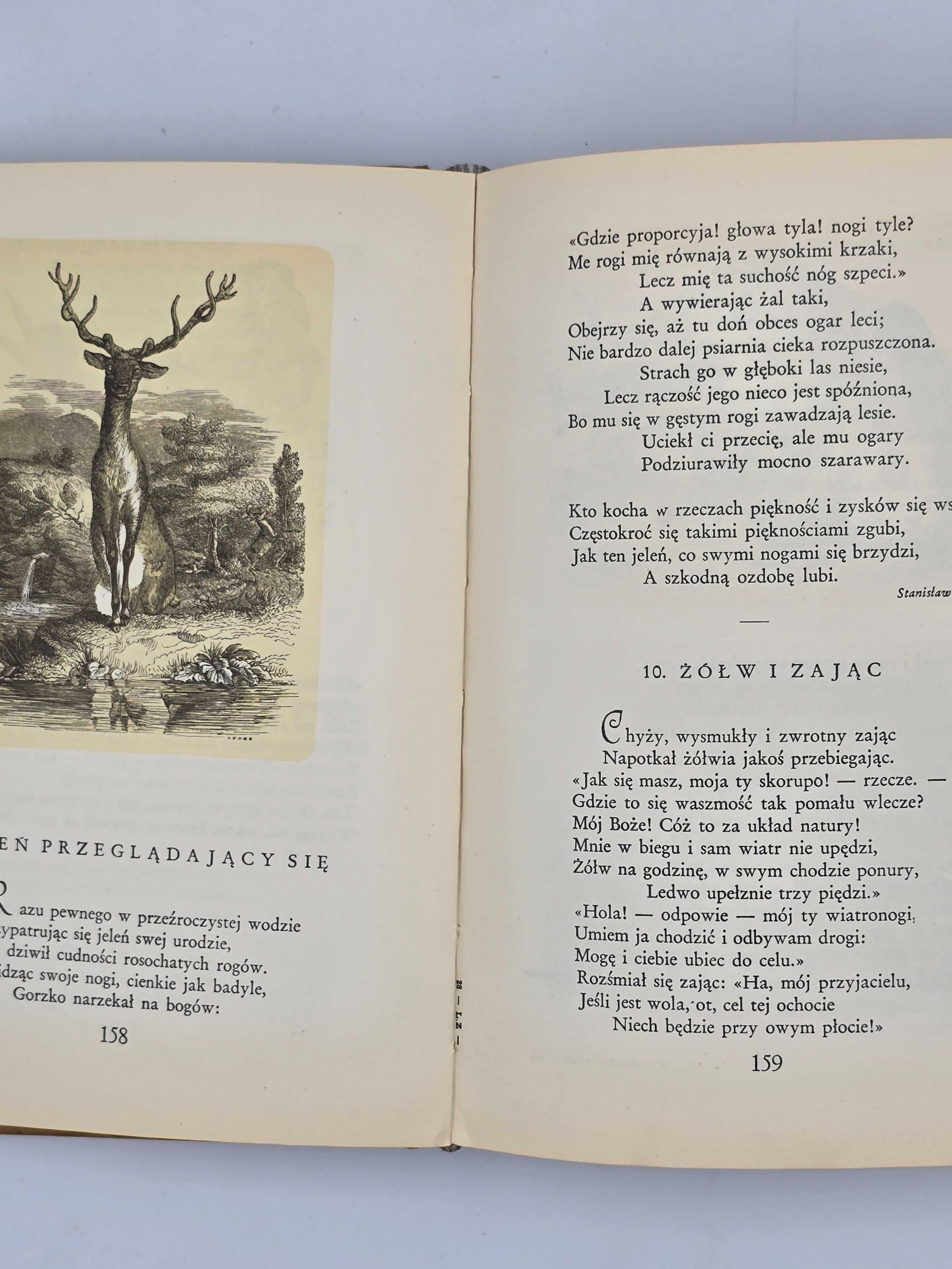 Bajki Jean de La Fontaine wydanie z 1958 z ilustracjami Grandville'a