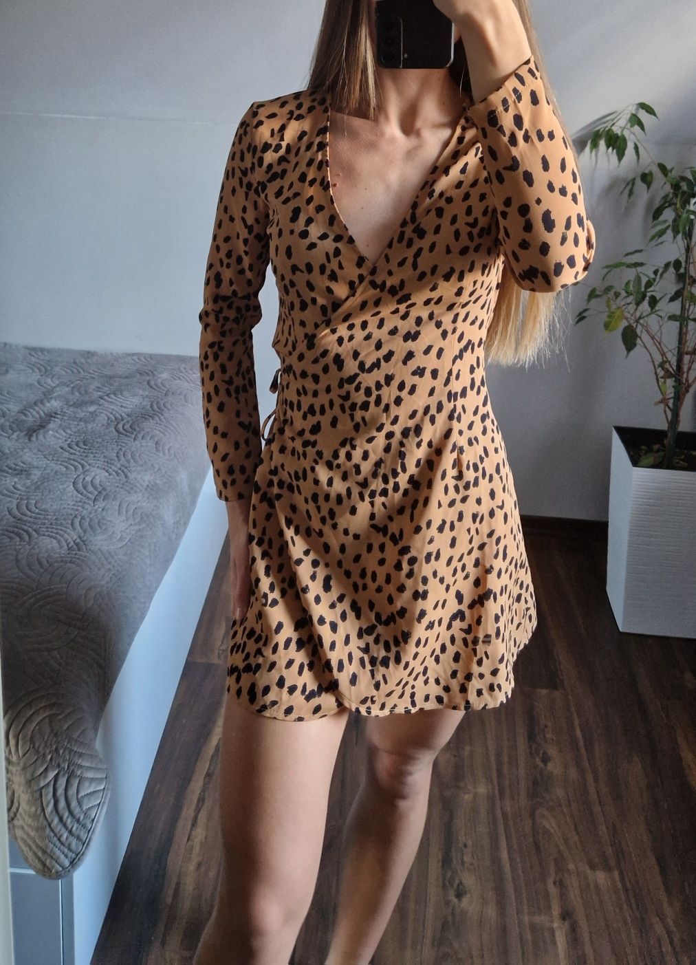 Sukienka Boohoo Petite w wzór dalmatyńczyka, rozmiar 34