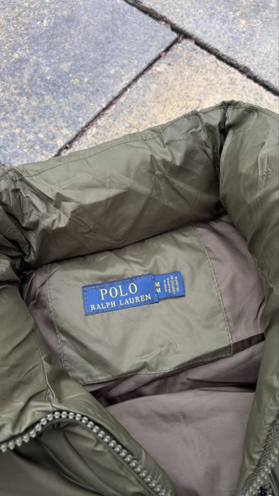 Пухова жилетка мужская шо polo ralph lauren хаки олива камо безрукавка