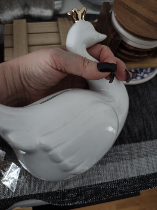 Skarbonka łabądź plus gratis atomizer na perfumy