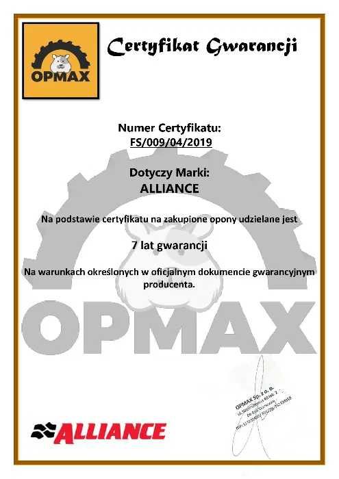 Nowa Opona 480/70R28 140D TL AGRISTAR II ALLIANCE 7 Lat GW. X MP