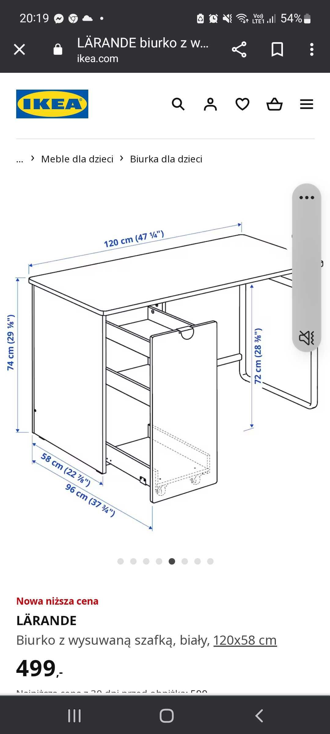 Biurko Ikea, stan bardzo dobry