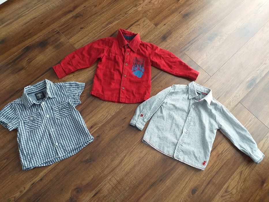 Zestaw koszul r.86-92 H&M, F&F dla chłopca