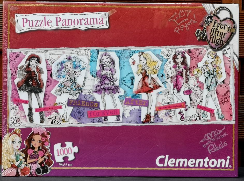 Puzzle 1000 Clementoni NOWE w folii Ever After High panorama
