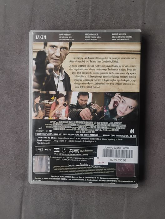 Uprowadzona Liam Neeson DVD