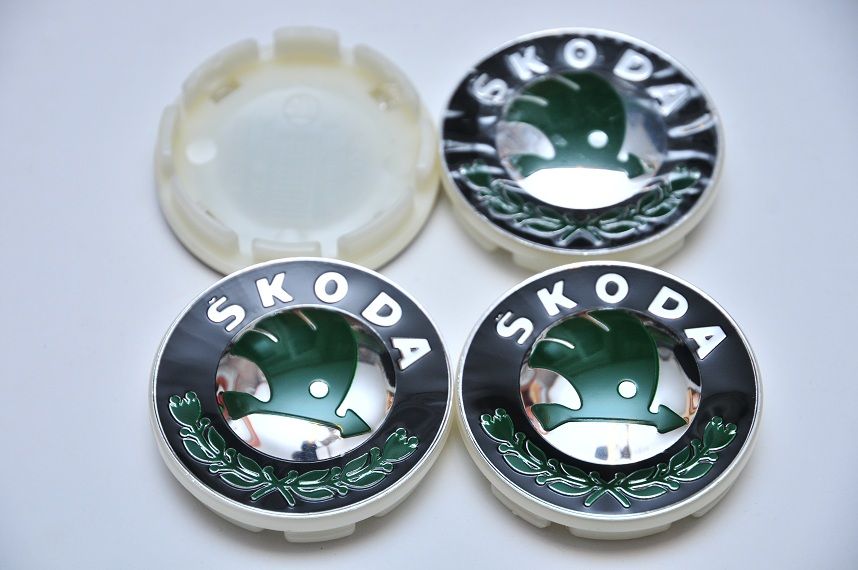 Колпачки Skoda 56mm Green ОЕМ: 6U0 601 151L,1ZD 601 151A, 6U0601151L