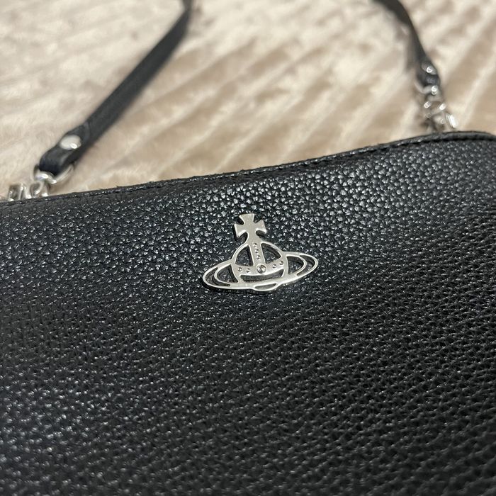 Сумка крос боді через плече чорна Vivienne Westwood оригінал вінтаж