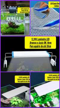 Luminária / calha LED aquário 5W 8W e 10W Esponja filtrante NOVO