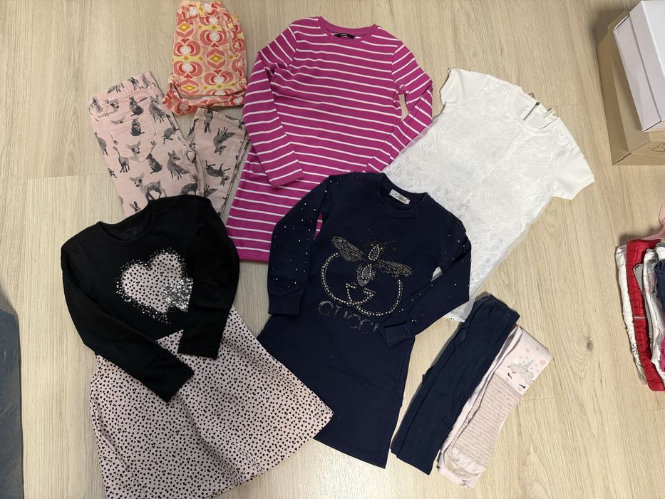 Пакет речей, одяг для дівчинки, сукні, штани, на 134 см