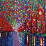 Obraz Na Płótnie 70cm x 70cm Latarnie Miasto Prezent