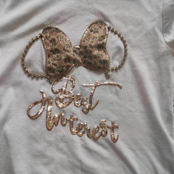 Biała bluzka damska prążek T-shirt S/M