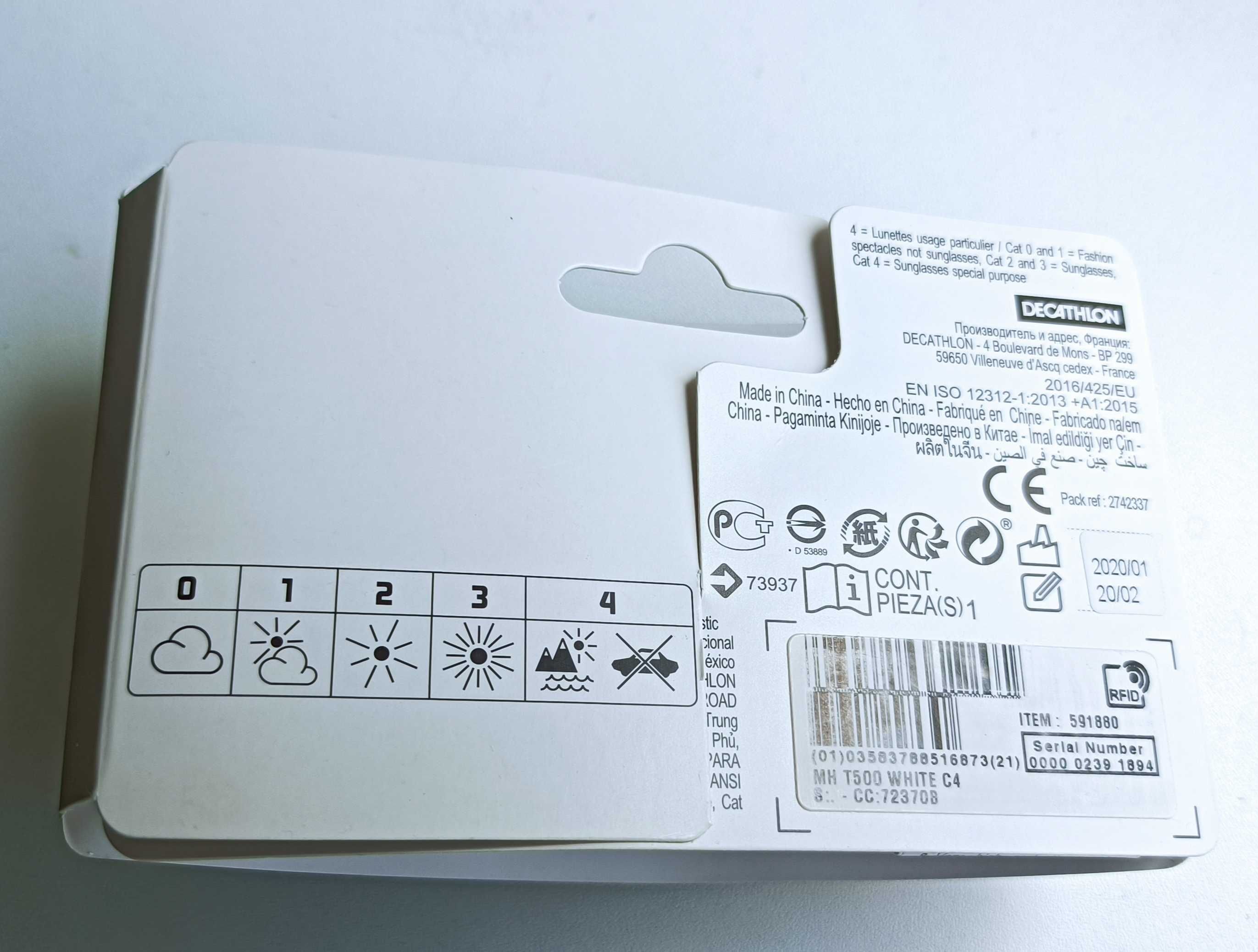 Quechua okulary przeciwsłoneczne UV 400 CAT.4 Nowe dla dziewczynki