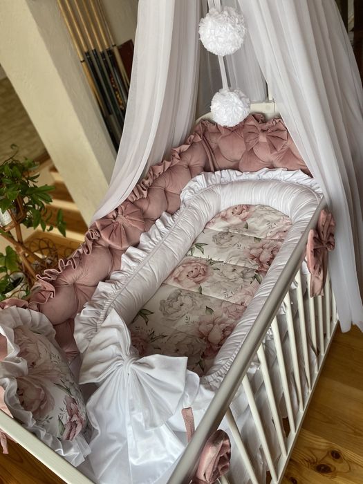 Zestaw do łóżeczka niemowlęcego kokon, rożek, otulacz do fotelika