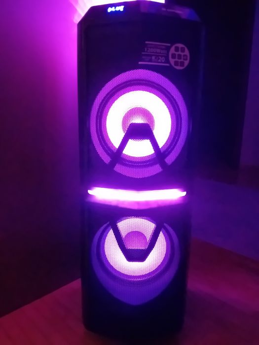 Głośnik 1200w imprezowy przenośny bateria mikrofony wynajem