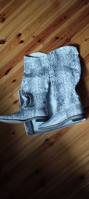 Kozaki damskie, skóra węża nr.39