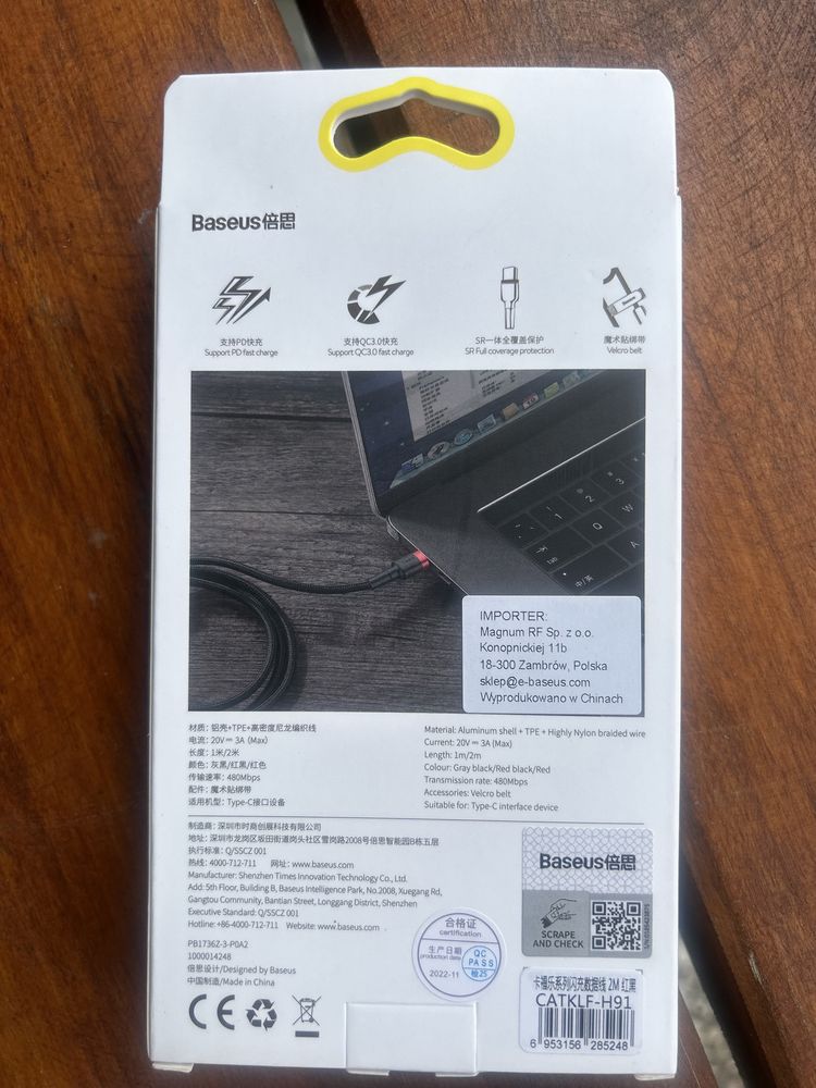 Kabel Baseus Typ C