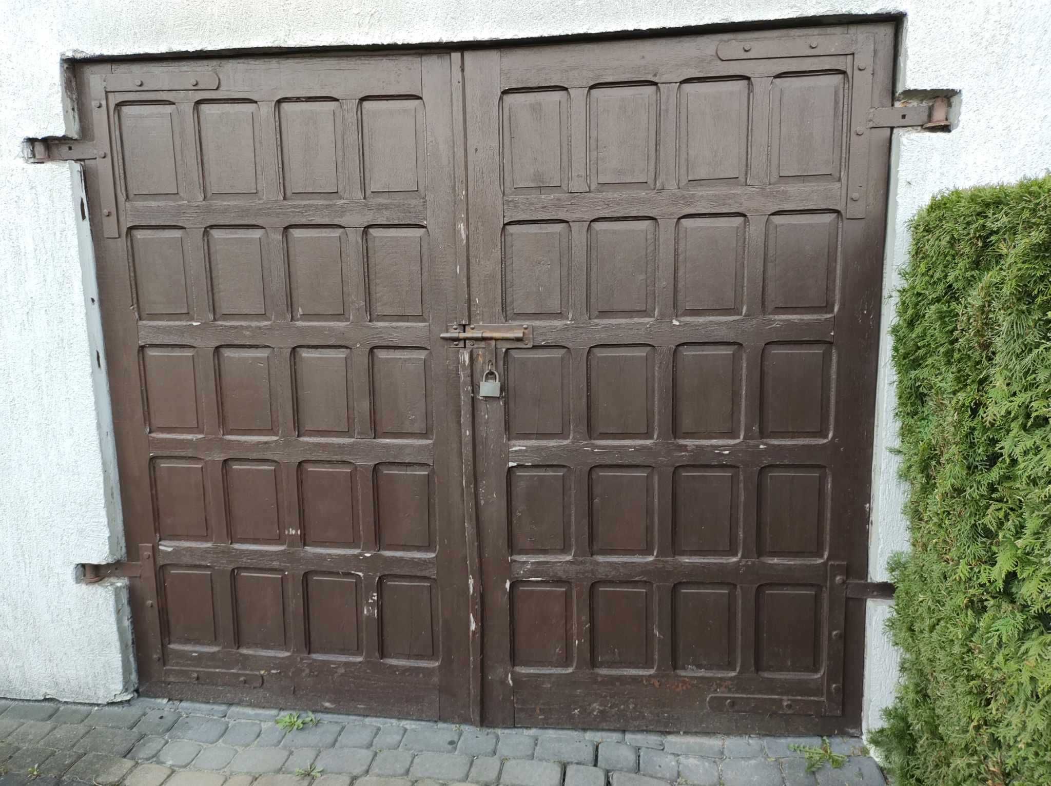 Drzwi garażowe wrota drewniane do garażu
