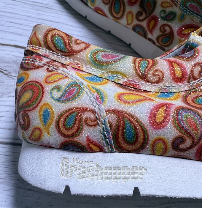 Buty Sioux Grasshopper – wzór paisley delikatny brokatowy połysk