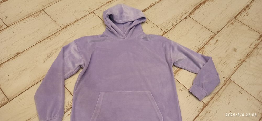 Fioletowa sukienka tunika bluza z kapturem Cubs 146/152 bdb