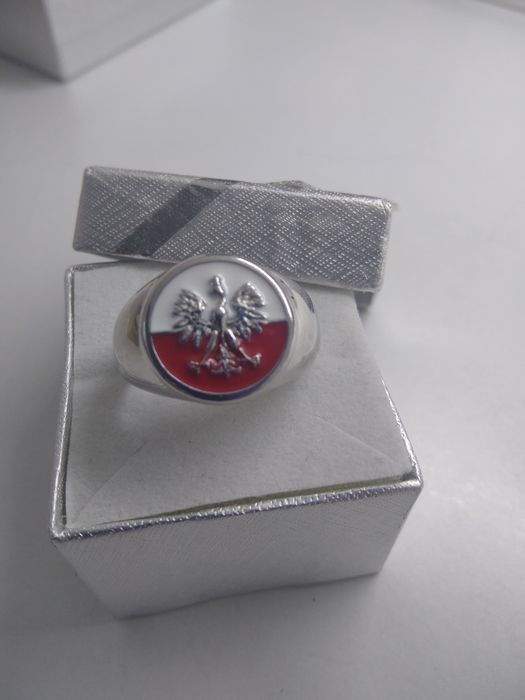 Srebrny męski sygnet z orłem srebro 925 rozmiar 25  198