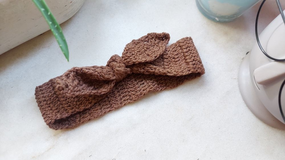 Opaska niemowlęca dla dziewczynki chrzest komunia rękodzieło szydełko