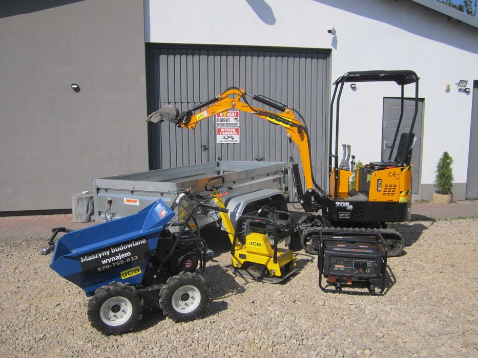 Wynajem-Przyczepa Transportowa.  Pod Minikoparke.Dmc 1300kg.Na kat.B