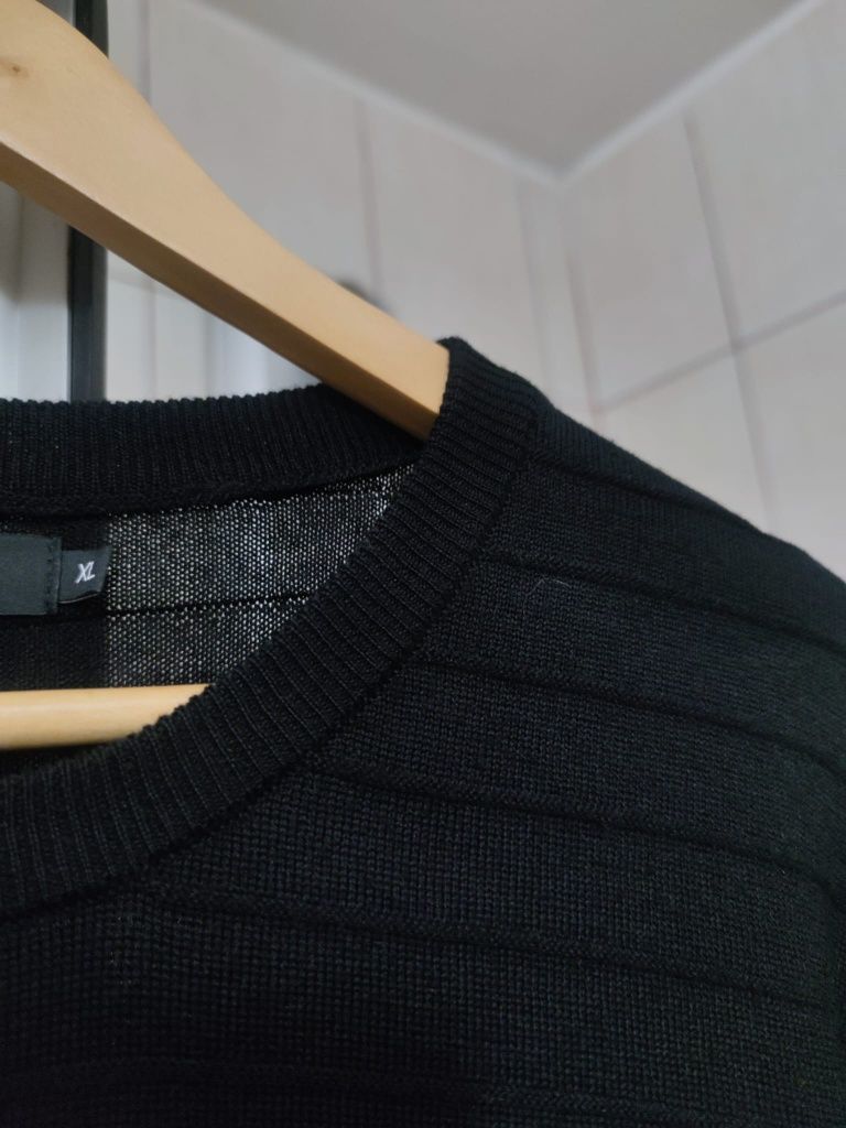 sweter sweterek Matinique męski czarny Black ciemny  bawełna bawełnian