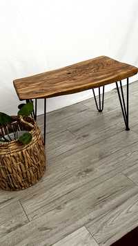 Stolik kawowy z drewna oliwnego (loft)
