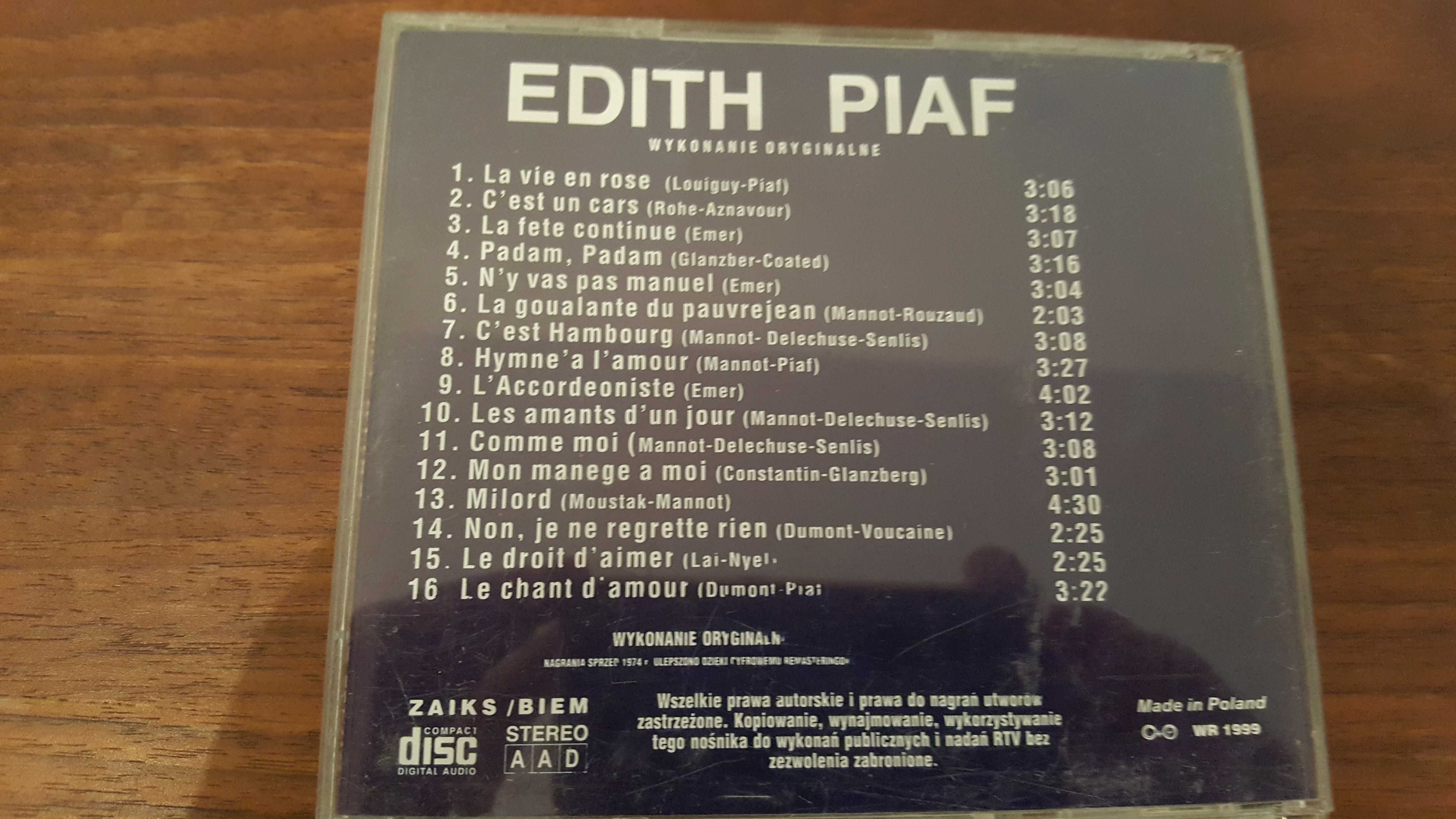 Edith Piaf The best of CD płyta kompaktowa stan bardzo dobry