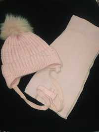 Зимняя шапка и шарф набор