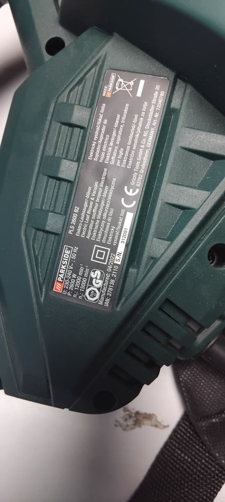 Odkurzacz z dmuchawą do liści, 2600 W, PLS 2600 B2