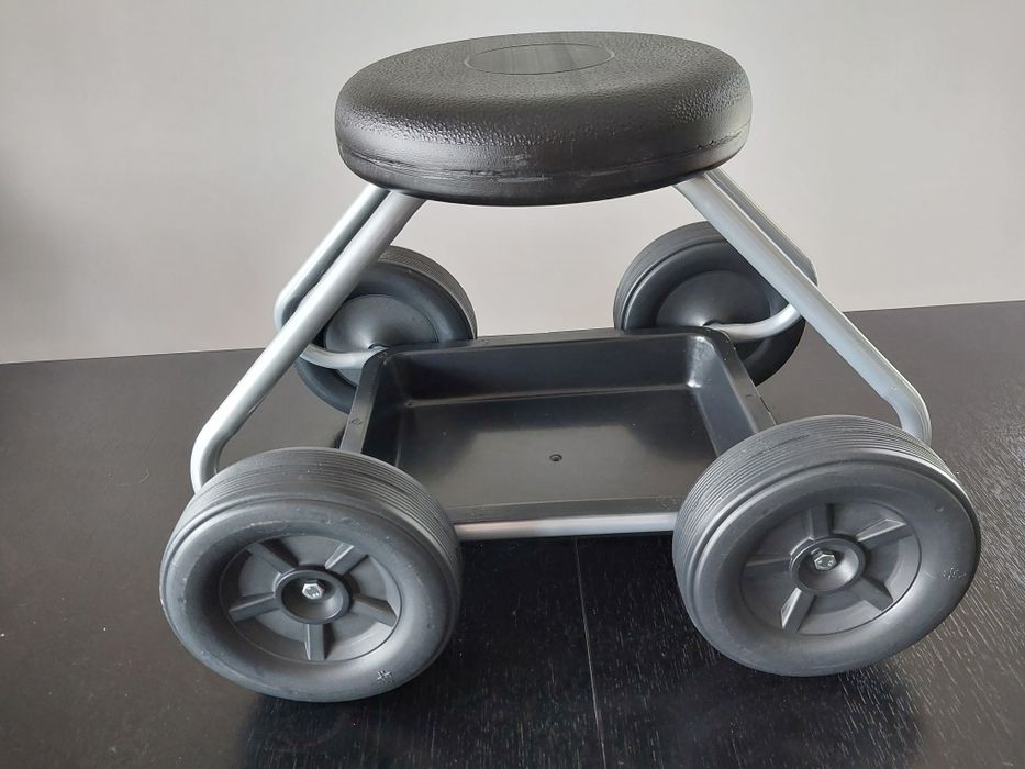 Krzesło na Kółkach Taboret do Domu i Ogrodu Solidne Mocne