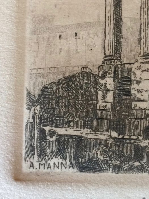 Gravura de ruína romana - A. MANNA
