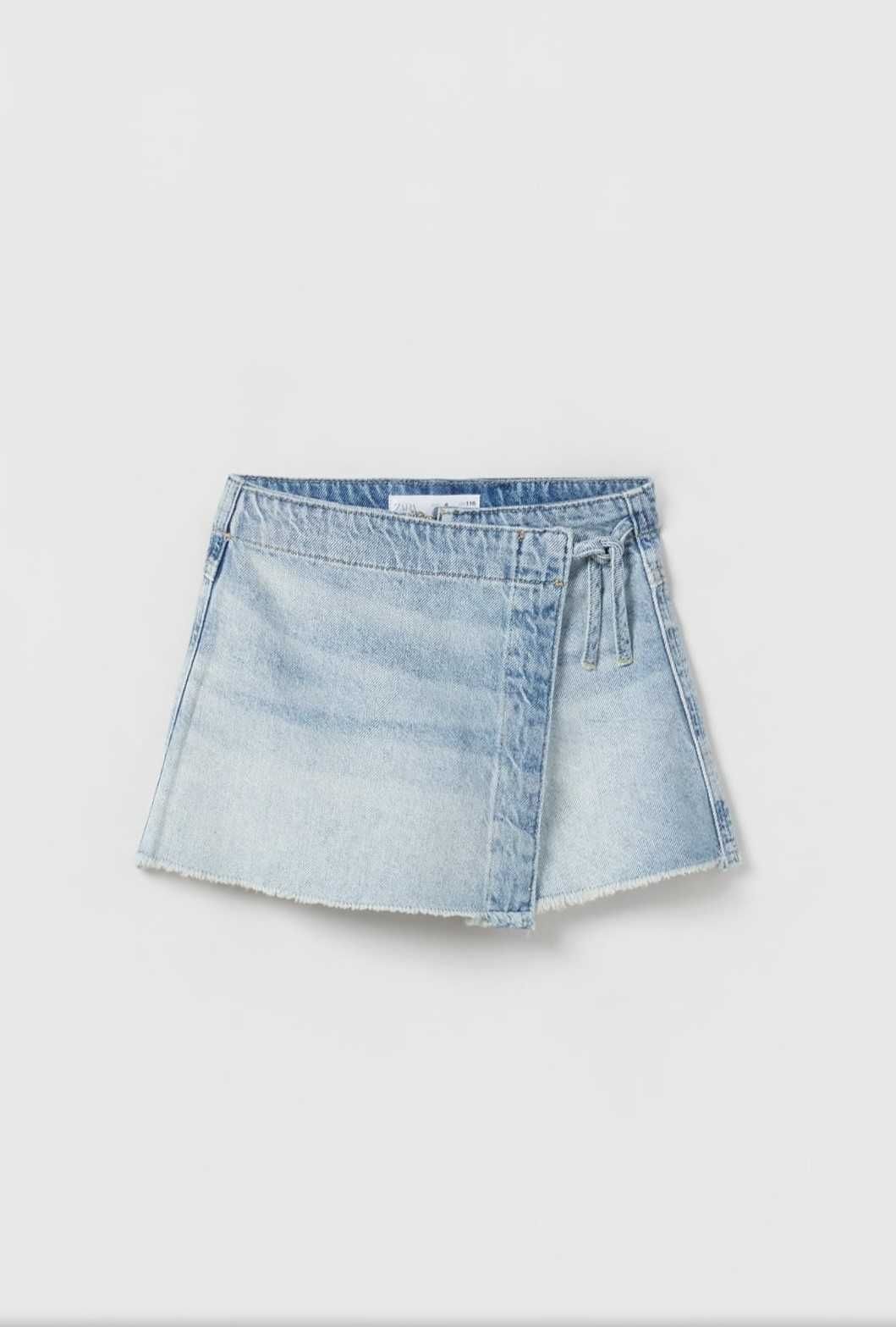Джинсовая юбка шорты ZARA бермуды шорти бермуди спідниця спідничка h&m