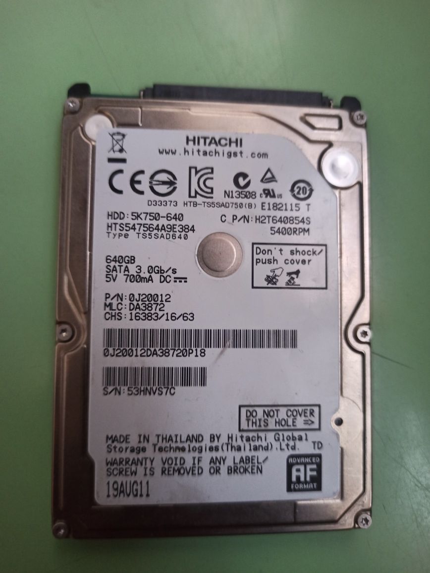 Жорсткий диск HDD SATA3 в асортименті 320gb, 500gb, 640gb