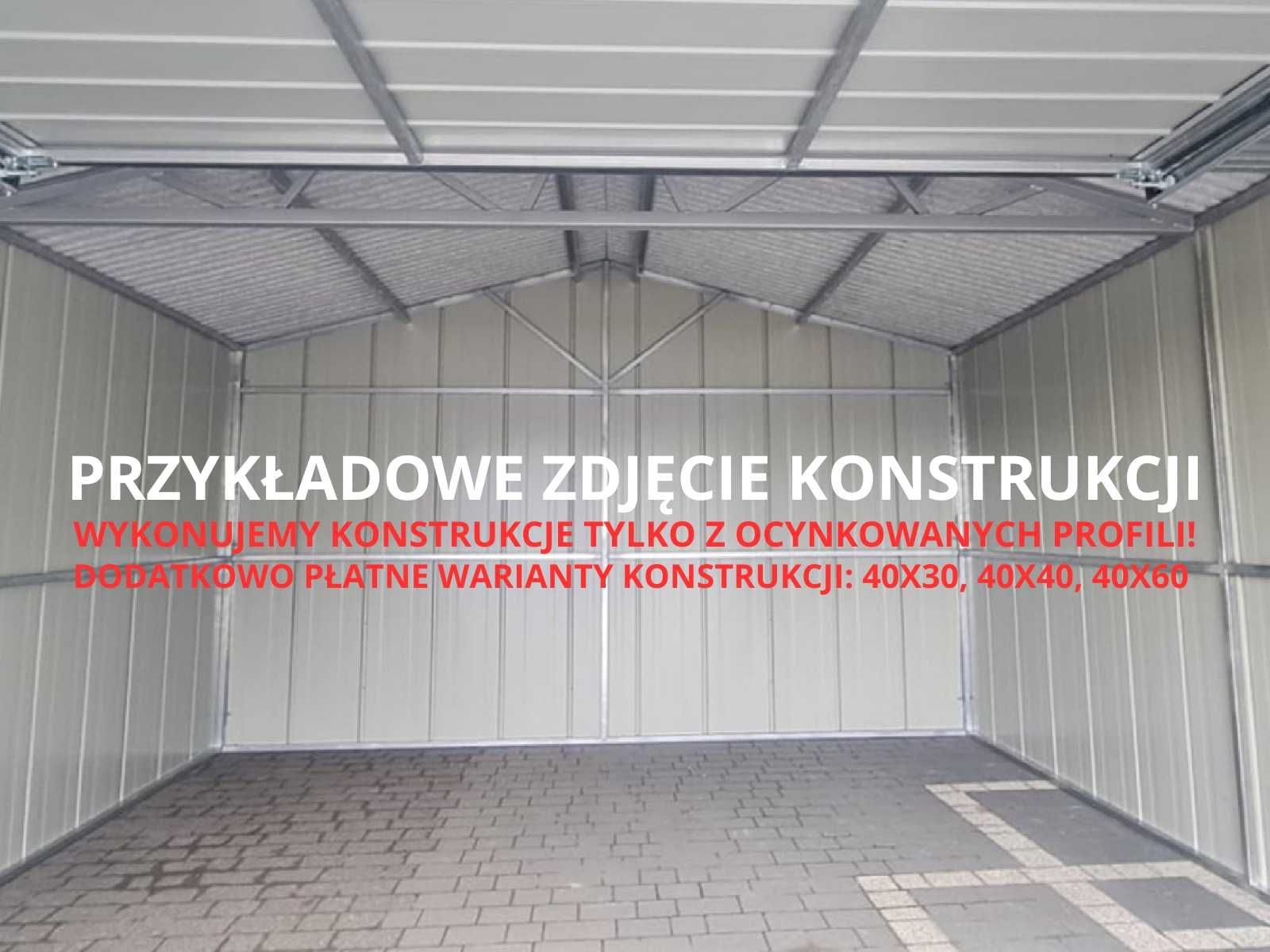 Garaż blaszany premium garaz 4x5 grafitowy blacha NA RĄBEK