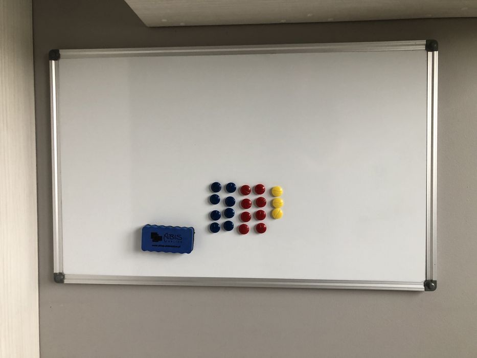 Tablica magnetyczna suchościeralna biała 80x50