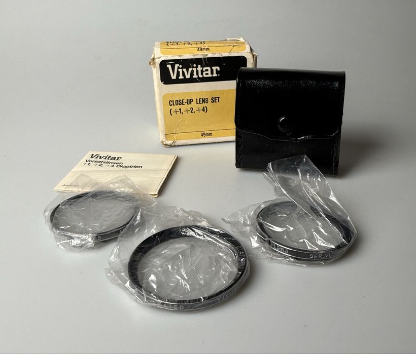 Комплект макролінз 49мм Vivitar Close-up lens set +1+2+4
