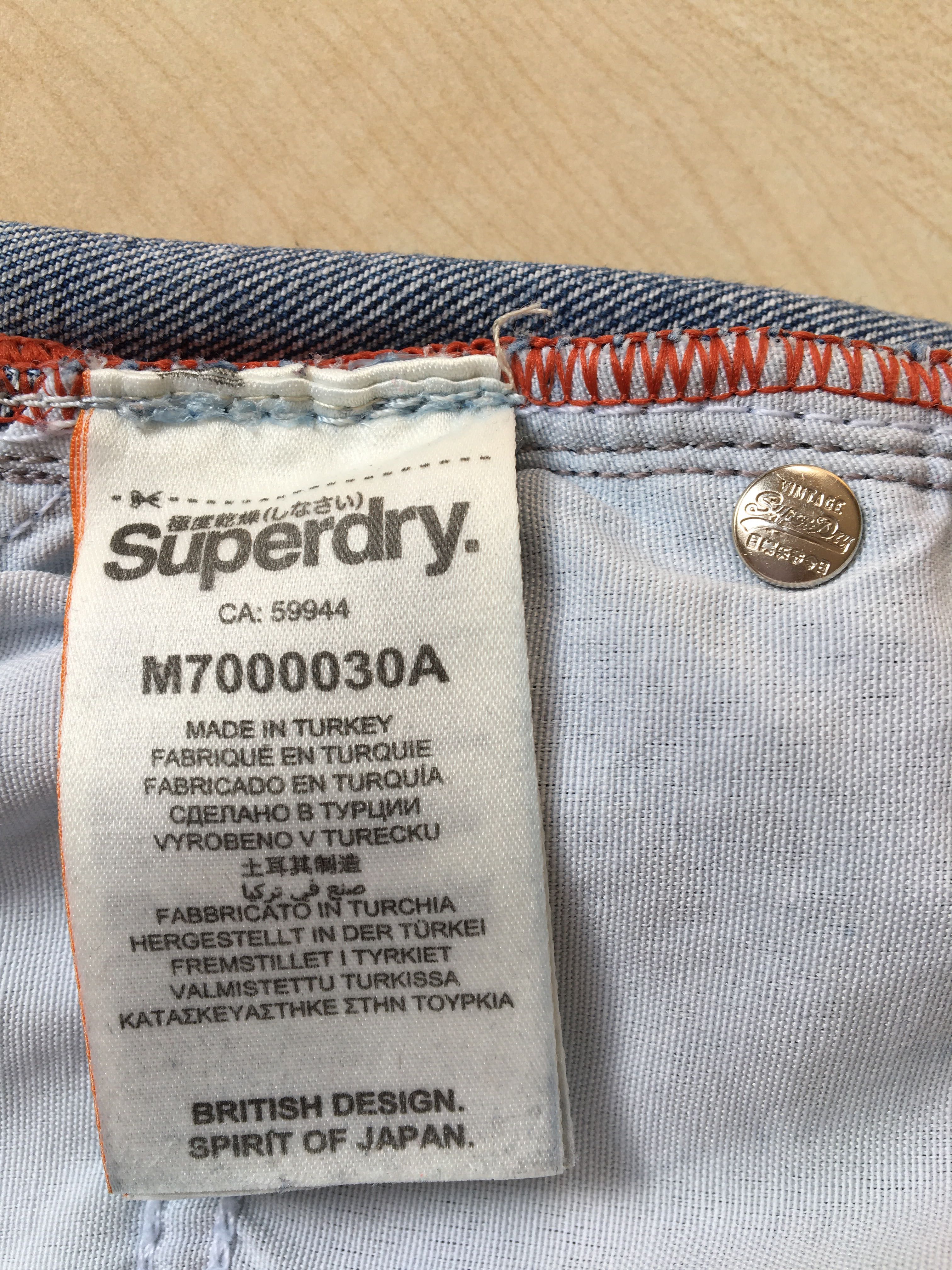 Superdry Джинсы мужские оригинал  W29L34 р44 на 175-180 хорошее состоя