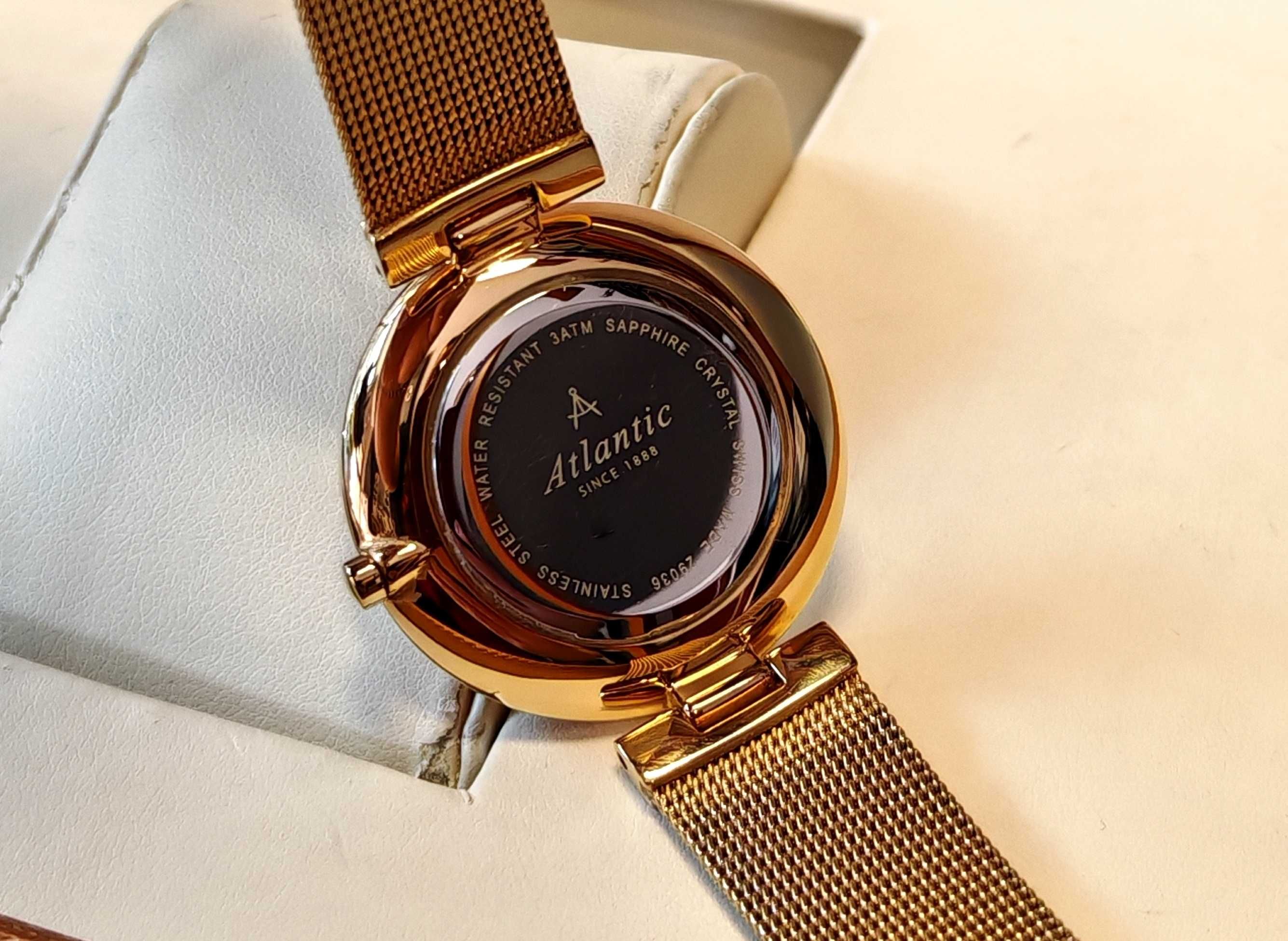 Zegarek Damski Atlantic Elegance 29036 Swiss Made Złoty Super Stan !