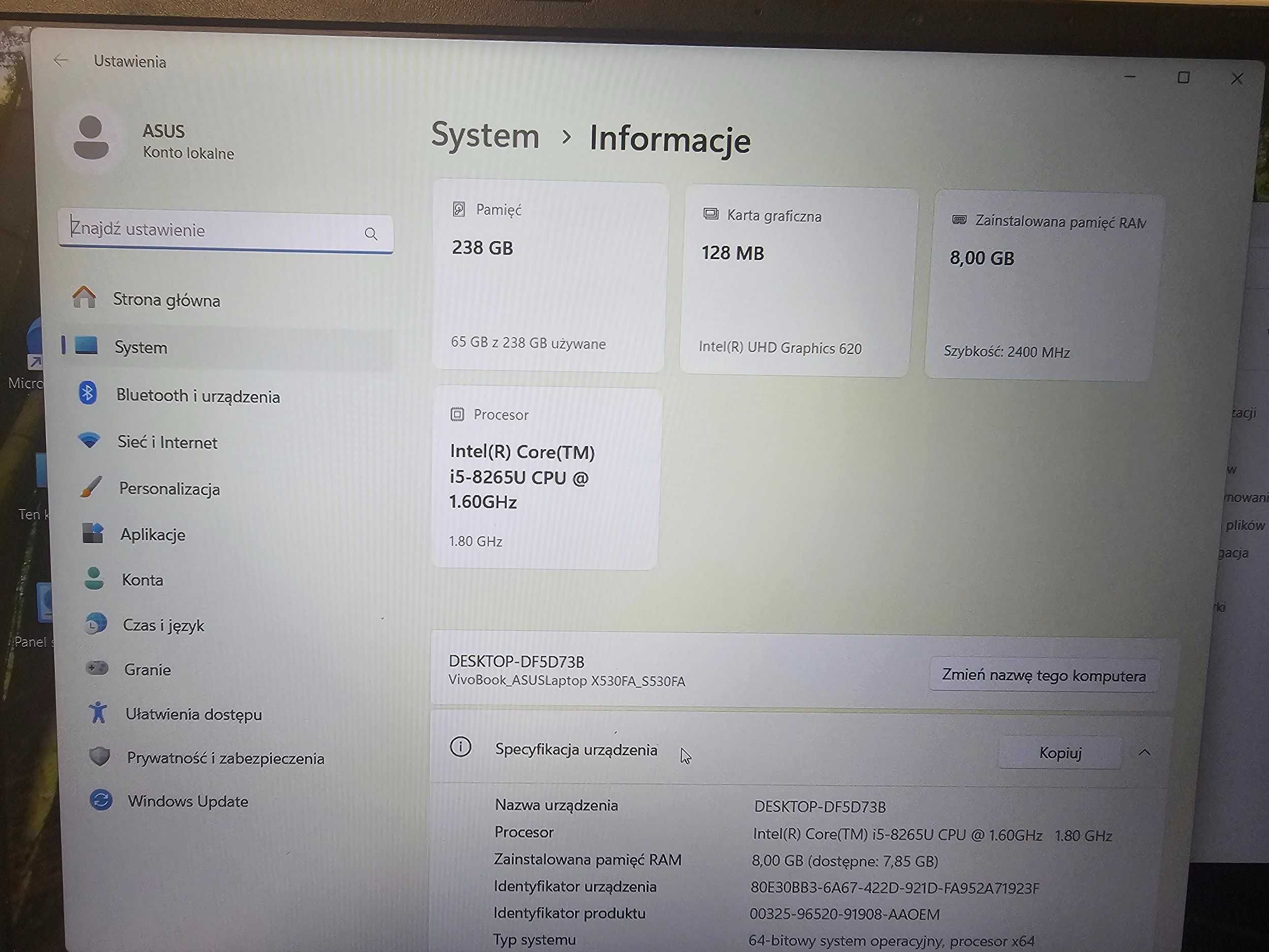 Asus Vivobook S15 S530F