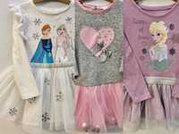 Elsa, Elza, Frozen , Kraina lodu Sukienka zestaw 86 92 tiul  cekiny